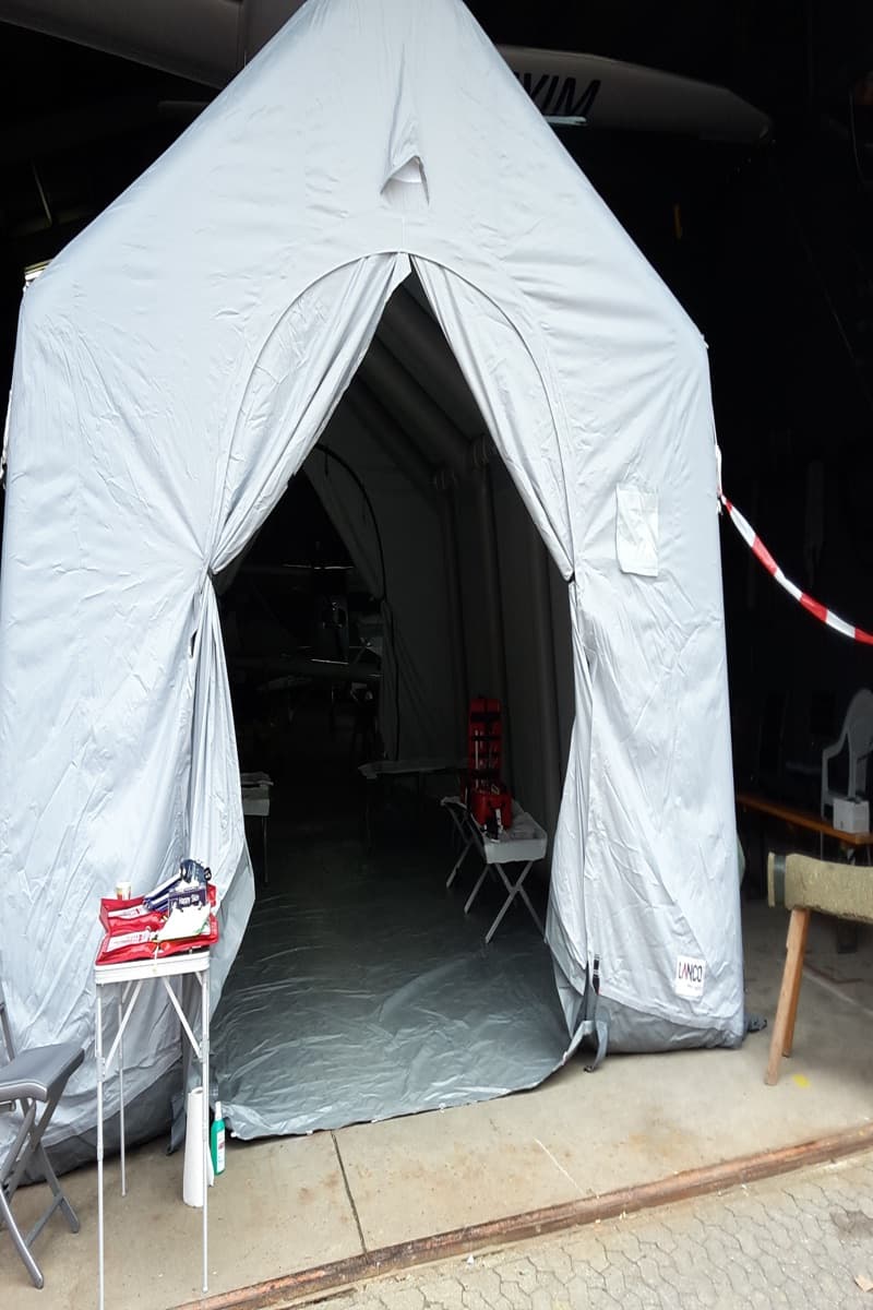 Sanitätszelt Feldlazarett Katastrophenschutz